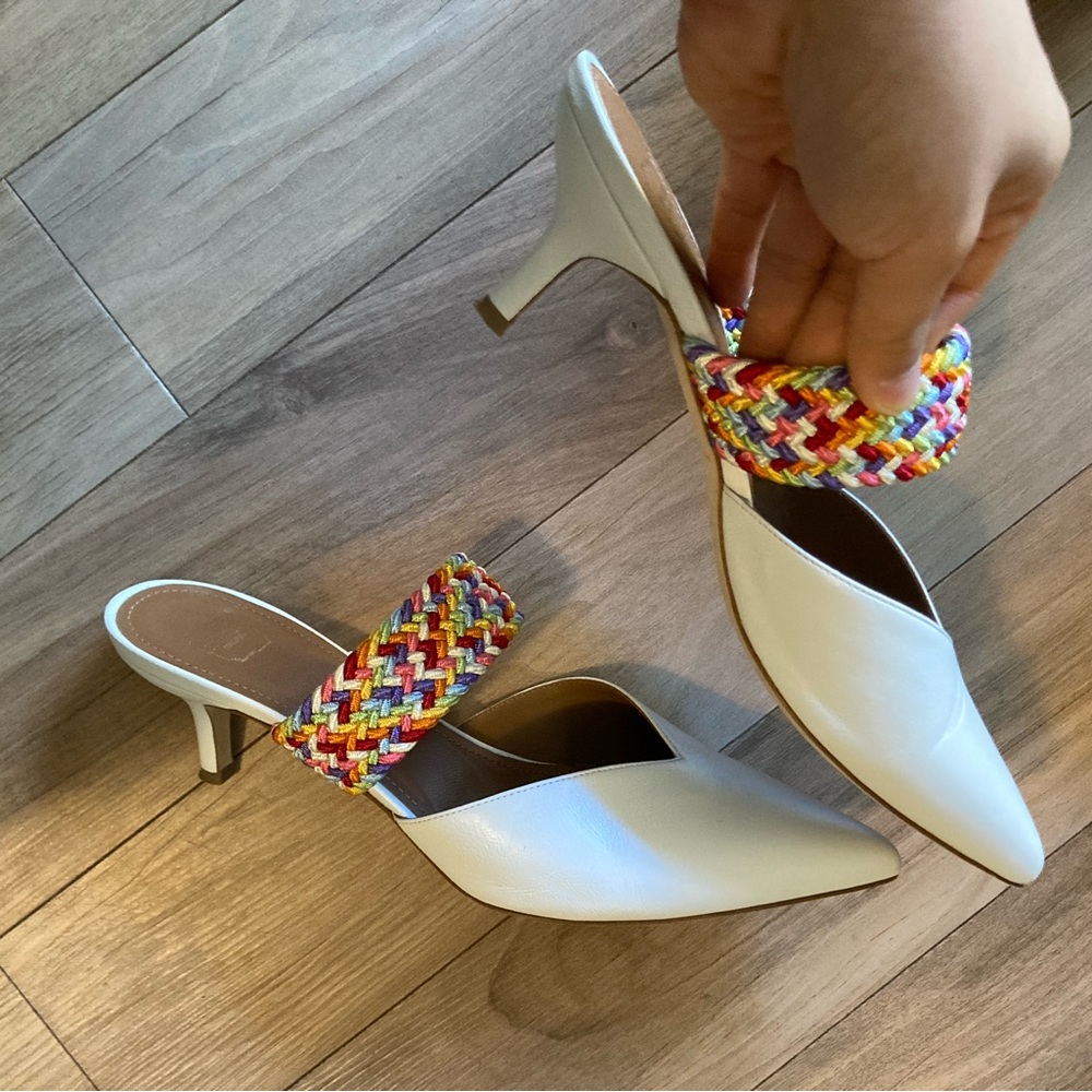 Malone Souliers White and Multicolor Heels - Picture 2 of 4
